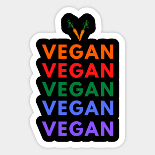 Carrot - V for Vegan (solid letters) Sticker